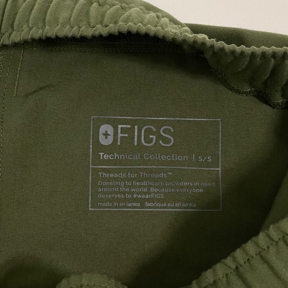 Figs Tansen Jogger Scrub Pants Limited Edition Dark Olive Small Short - Picture 12 of 13